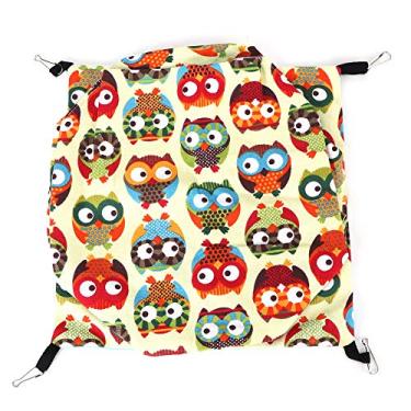 Imagem de SIWOTED Animais de estimação Hamster Esquilo Pendurado Rede Inverno Quente Ninho para Animais de Estimação Cama para Dormir Caverna Gaiola (Grande: Aprox.17,6x16,2x15cm / 6,93x6,38x5,91 pol.)