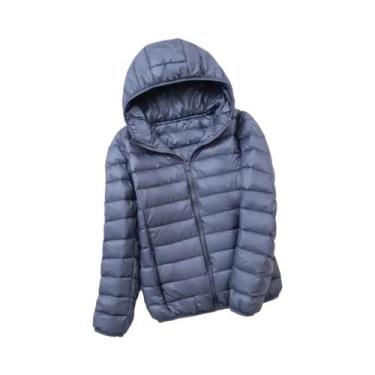 Imagem de Jaqueta De Pluma Com Capuz Para Mulheres plus Size, Leve E Quente, Cas