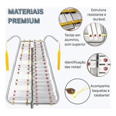 Imagem de Lira Marcial Mem 29 Teclas Com Baquetas, Talabarte