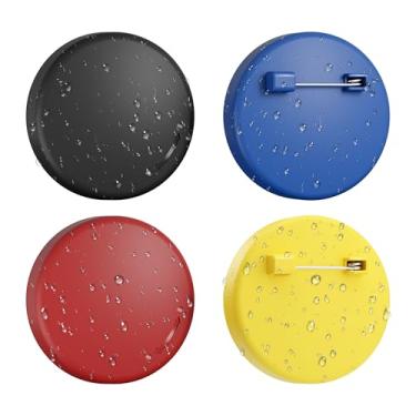 Imagem de Compatível com suporte para AirTag da Apple, pacote com 4, IPX8, totalmente selado, à prova d'água, para crianças ocultas com alfinete invisível, para crianças, idosos, bagagem, roupas (preto +