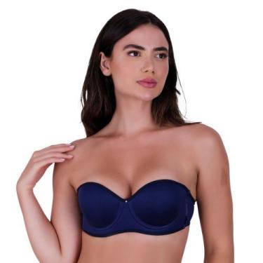 Imagem de Sutiã com Bojo sem Alça Removível Madonna - NAKA MODAS, M, Marinho