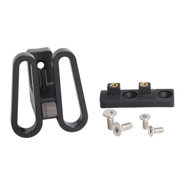 Imagem de menolana Parafusos do Adaptador de Suporte Dianteiro para Bicicleta Dobrável com 3 Furos para Fácil Instalação, Adaptador de Suporte Dianteiro para Bolsa de, Preto