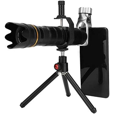 Imagem de Lente de câmera de telefone Feiyx, lente macro 15-35X, equipada com suporte triangular e bolsa de armazenamento, compacta e portátil, compatível com iOS e outros smartphones