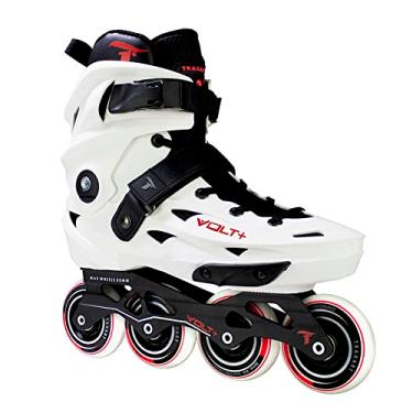 Imagem de Patins Traxart Volt+ Branco Profissional Abec 9 Freestyle (38-39#7, Branco)