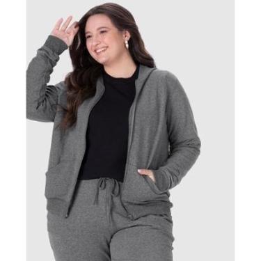 Imagem de Calça Básica Feminina Plus Size Jogging Em Moletom Stretch Flanelado-Feminino