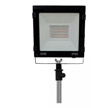 Imagem de Holofote 50W Refletor Iluminação Led Branco Frio Com Fiação
