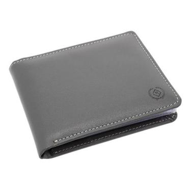Imagem de Carteira Masculina De Couro Cabe Rg Cartões Cnh Moedas Na Caixa Cod 54