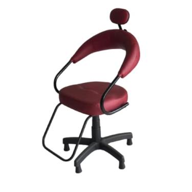 Imagem de Poltrona para Cabeleireiro Bordô/Cadeira para salão de beleza Pistão a Gás,