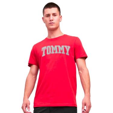Imagem de Camiseta Tommy Jeans Masculina Regular Collegiate Arc Vermelha-Masculino