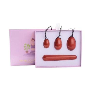 Imagem de Conjunto De Ovos Yoni De Jade Natural 4 Peças, Ferramentas De Massagem