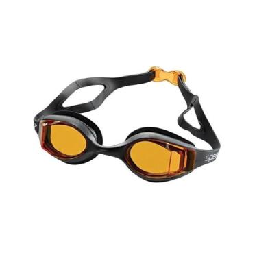 Imagem de Óculos de Natação Speedo Focus Unissex, Cinza, Laranja, Único