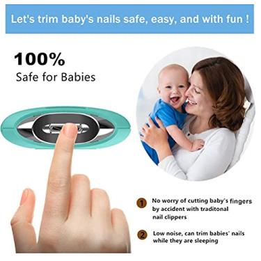 Imagem de Dioche Cortador de Unhas Elétrico, Aparador Automático de Unhas para Bebês Com Armazenamento Integrado, Cortador de Silencioso e Seguro para Crianças Recém-nascidas, Adultos (azul)