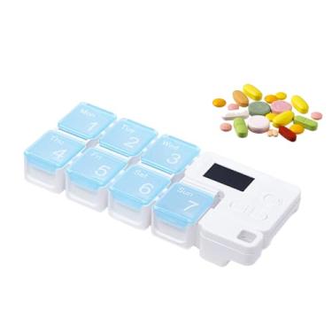 Imagem de Organizador Semanal De Comprimidos | Com Comportamentos Multiplos a Baterias - Caixa de Comprimidos com Divisórias,Para Casa Escritório Viagem Acampamento Homens Mulheres Crianças Idosos