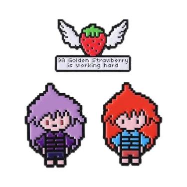 Imagem de Deltarune Susie Kris Big Eyed Monster RPG Game Characters Enamel Pins 