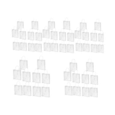 Imagem de 100PCS Sacola Reutilizável De PVC Transparente Com Alça Para Embalagem