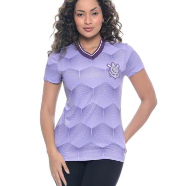 Imagem de Camiseta Corinthians Babylook Feminina Roxa Licenciada-Feminino