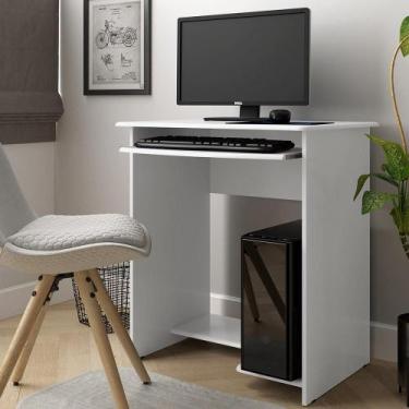 Imagem de Mesa Computador Quarto Escritorio Pratica - EJ Móveis, Branco