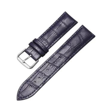 Imagem de Pulseira De Relógio Masculina Em Couro Genuíno Com Padrão De Crocodilo