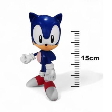 Imagem de Brinquedo Sonic The Hedgehog 15cm Boneco Articulado Azul Divertido E Colecionável