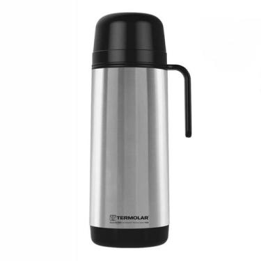 Imagem de Garrafa Térmica Termolar Lúmina Inox 1 Litro - 55580, 1L, Prata e Pret