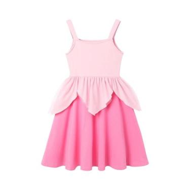 Imagem de Vestido Casual De Sereia Rapunzel Para Meninas, Manga Curta, Fantasia 