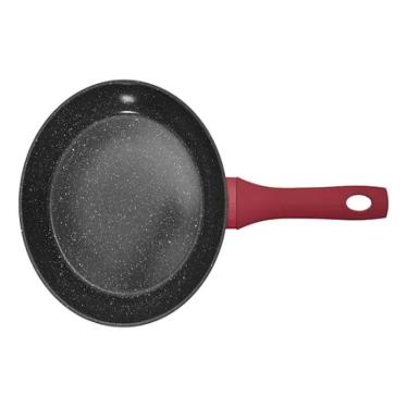 Imagem de Frigideira Cerâmica Antiaderente 24cm Mimo Style Linha Rubi Cook Para Fogão Indução Panela De Aluminio Multiuso