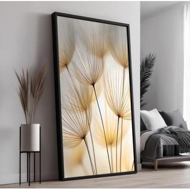 Imagem de Quadro com Moldura e Acrilico Cristal Vidro Arte Floral Minimalista pa