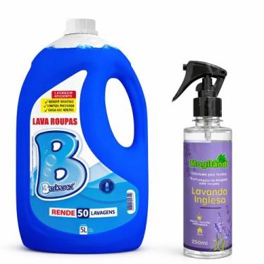 Imagem de Kit Lavanderia 01 Sabão Líquido 5L, 01 Odorizador Lavanda Francesa 250