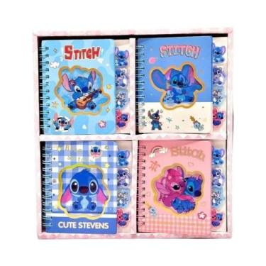Imagem de Cadernos De Desenho Animado Disney Stitch, Diário Portátil Para Estuda