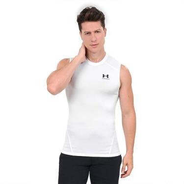 Imagem de Regata de Treino Under Armour Heatgear Masculina, Branco, G