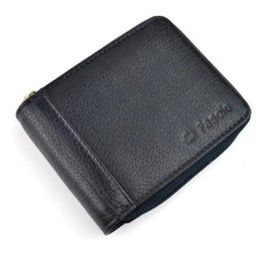 Imagem de CARTEIRA MASCULINA COURO FASOLO ZÍPER H014 PRETA Cor:Preto;Tamanho:Único;Gênero:Homem