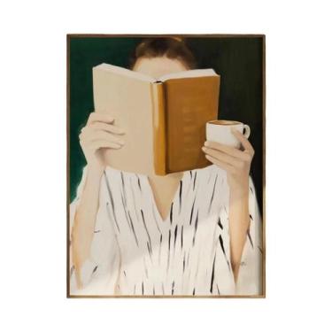 Imagem de Pôster De Arte Abstrata De Mulher Com Flores, Impressões De Parede Min