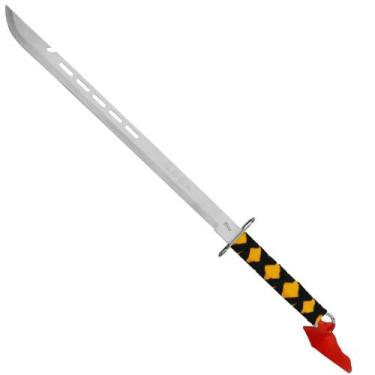 Imagem de Espada Decorativa Lâmina em Aço Inox sem Fio com Bainha Preta 68 cm - 