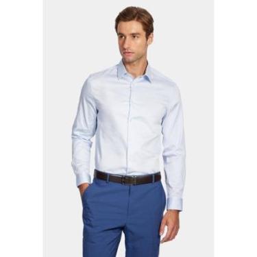 Imagem de Camisa Aramis Manga Longa Social Super Slim Fio 60 Azul-Masculino