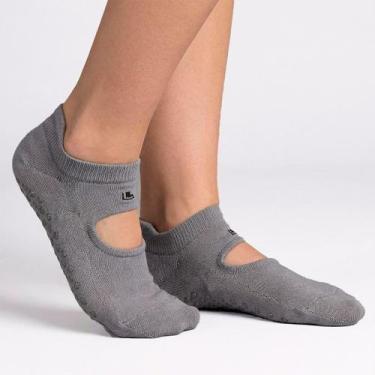 Imagem de Meia Lupo Performance Sapatilha Pilates Feminina Cinza, 33-36