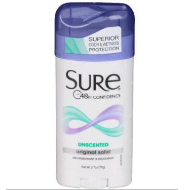 Imagem de Desodorante Antitranspirante Sure Original Sólido Sem Perfume 76g Paco
