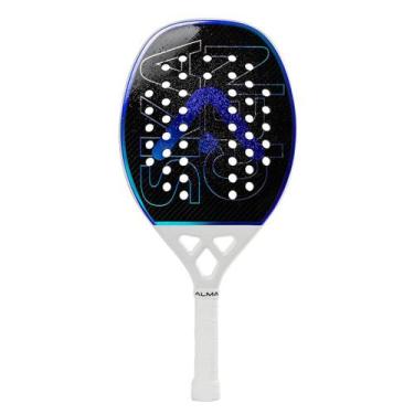 Imagem de Raquete Beach Tennis Skagen 3K Branca e Azul Alma Genius