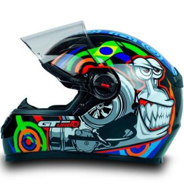 Imagem de Capacete Para Moto Fw3 Gt Turbo Preto Tamanho 60