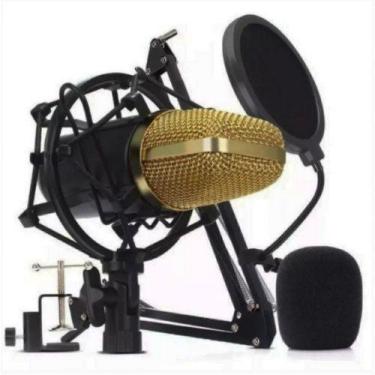 Imagem de Microfone Condensador Profissional Braço Articulado Pop Filter P2 T10 