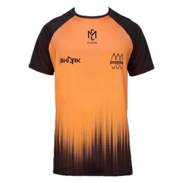 Imagem de Camiseta Shark Cappe Laranja e Preta Infantil, 10