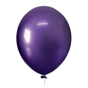 Imagem de Balão Bexiga 12" Metalizado Alumínio Cromado Metálico Evento - Crgfest