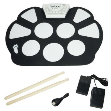 Imagem de Bateria Elêtronica Musical Silicone Digital Roll Up Drum Kit 10 Pads 2