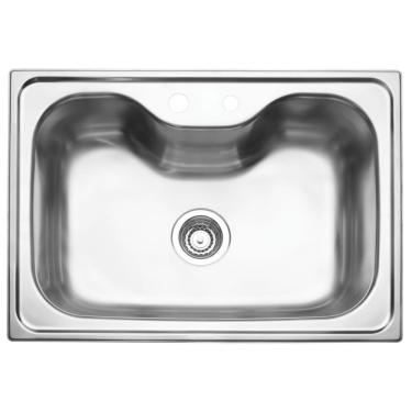 Imagem de Cuba de Embutir Morgana Undermount 69x49cm Retangular Aço Inox Acetinado com Válvula Inox Tramontina