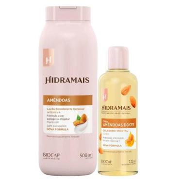 Imagem de Kit Hidramais 1 Creme Corporal Amêndoas 500ml 1 Óleo Amêndoas doces 12