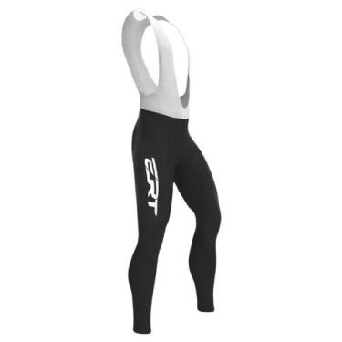 Imagem de Calça Bretelle Forro Gel ERT Preta Ciclismo Unisexx, M, Preto