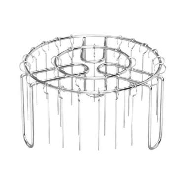 Imagem de Suporte Para Espetos De Fritadeira a Ar Em Aço Inoxidável Reutilizável
