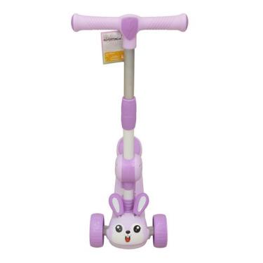 Imagem de Patinete Infantil Assento Regulável 3 Rodas 2x1 Som Luz - Elite Import