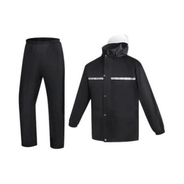 Imagem de Conjunto De Capa De Chuva E Calças Refletivas Unissex Para Motociclism