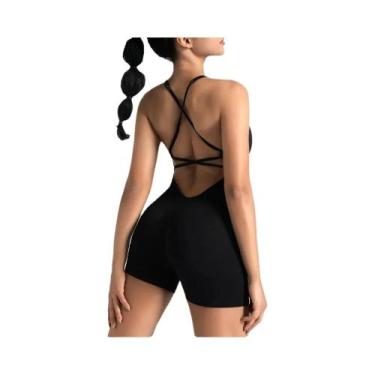 Imagem de Macacão Feminino Slim-Fit Sem Costura Para Yoga, Secagem Rápida E Resp