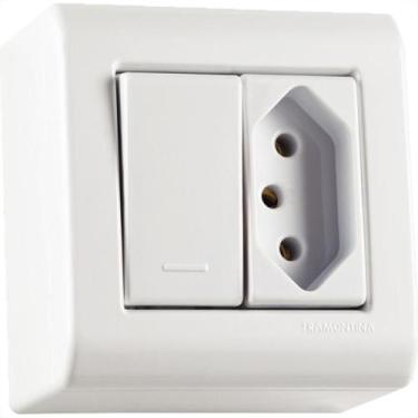 Imagem de Sistema Box Tramontina Lizflex 1 Simples+Tomada 2P+T. 20A -57304/020